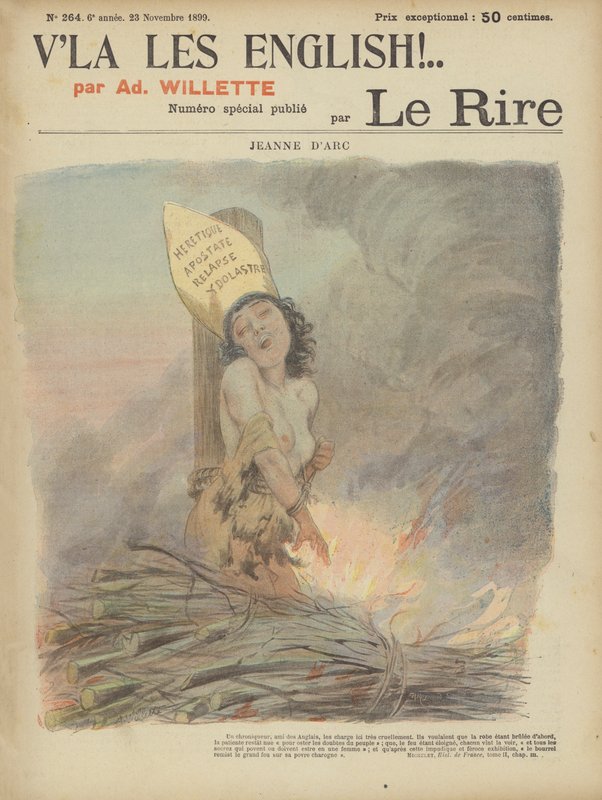 Jeanne d'Arc, illustrasjon for Le Rire av Adolphe Leon Willette