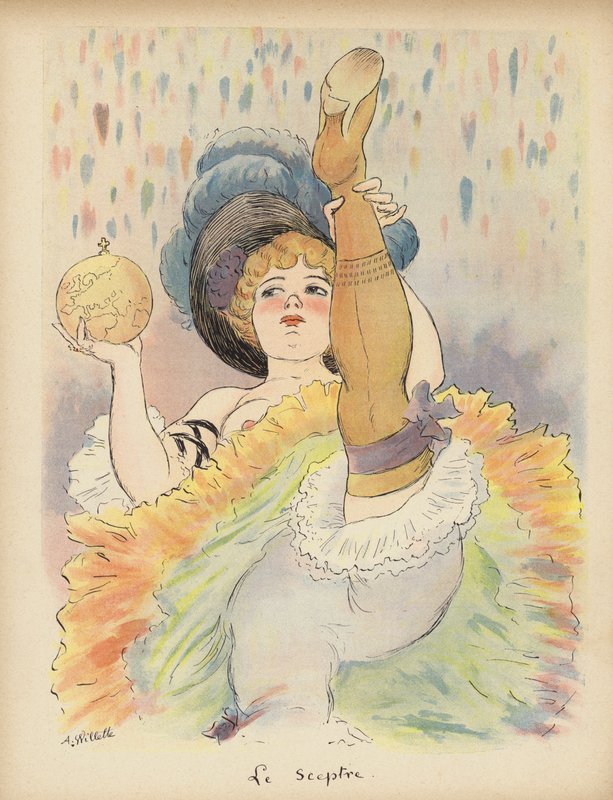 The Scepter (farge litho) av Adolphe Leon Willette