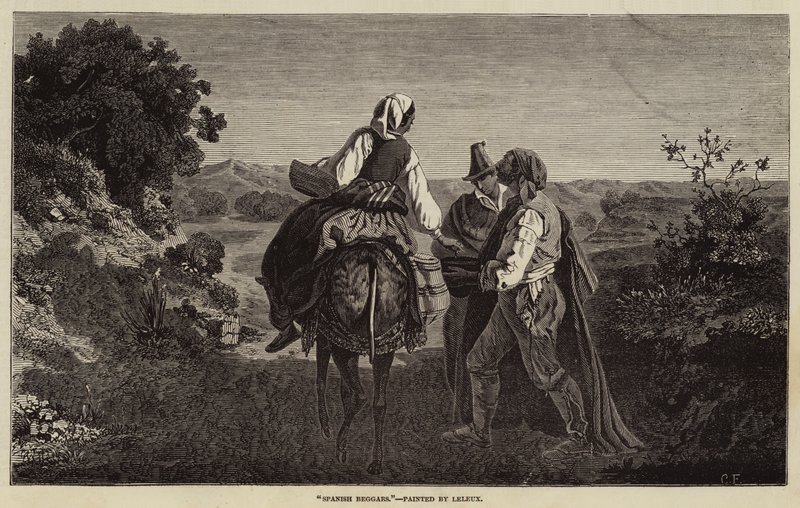 Spanske tiggere av Adolphe Pierre Leleux