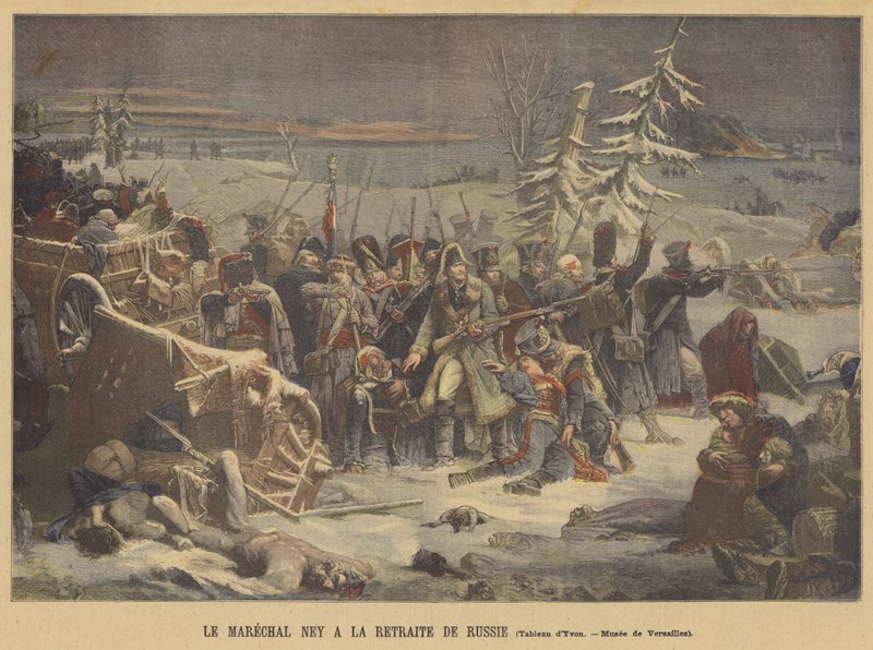 Marshal Ney på retrett fra Russland av Adolphe Yvon