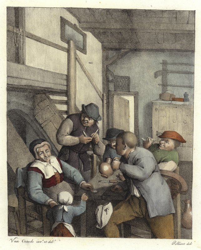 Hollandske bønder som drikker av Adriaen Jansz. van Ostade