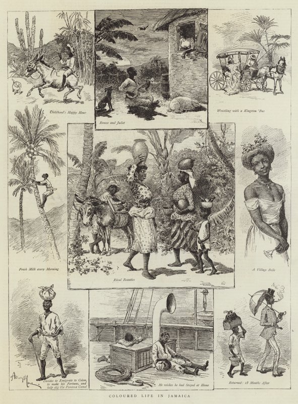 Farget liv på Jamaica av Adrien Emmanuel Marie