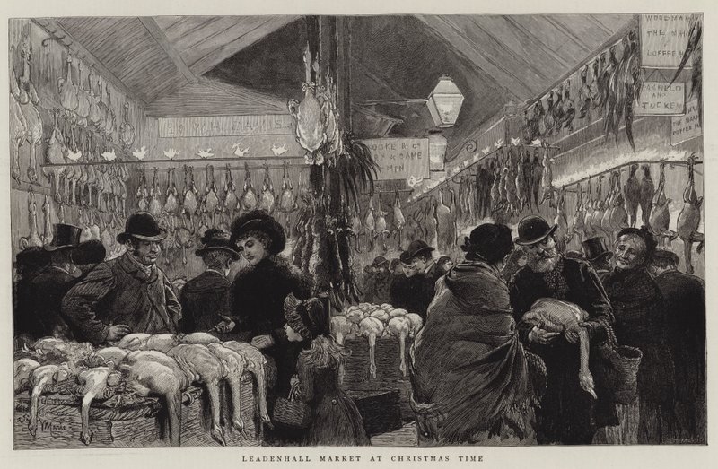 Leadenhall Market ved juletider av Adrien Emmanuel Marie