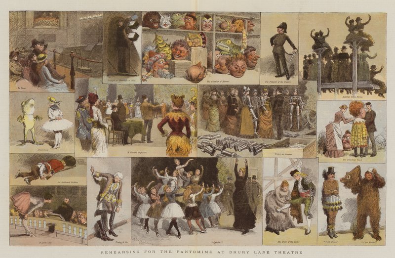 Øver for Pantomime på Drury Lane Theatre av Adrien Emmanuel Marie