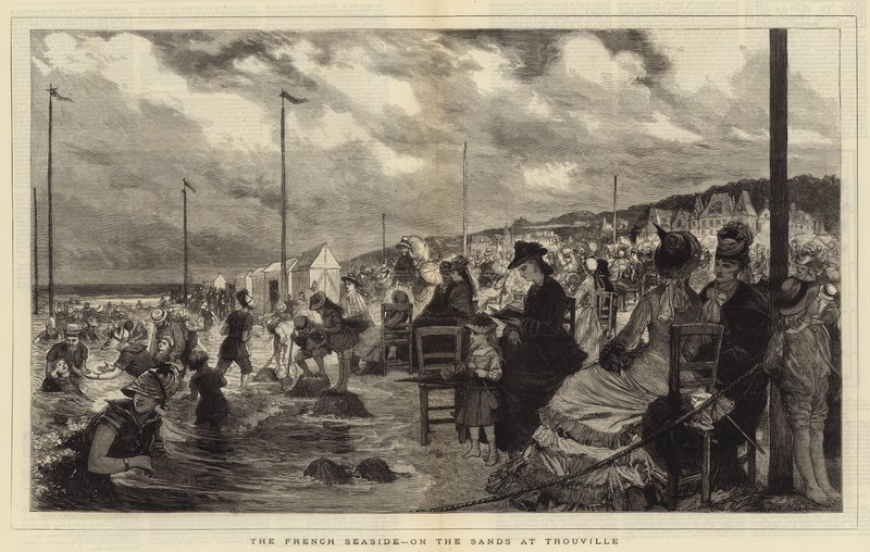 Den franske kysten, på sanden ved Trouville av Adrien Emmanuel Marie