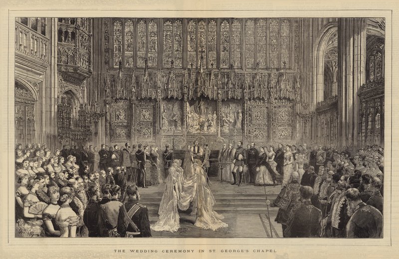 Bryllupsseremonien i St George's Chapel av Adrien Emmanuel Marie