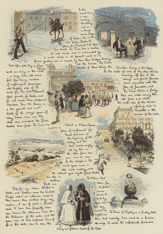 A Subalterns første inntrykk av Malta (chromolitho) av Adrien Emmanuel Marie