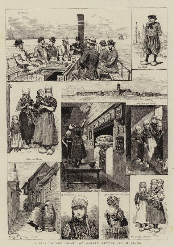 En tur til øya Marken, Zuyder Zee, Holland av Adrien Emmanuel Marie