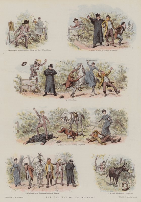 Fangsten av en arving (chromolitho) av Adrien Emmanuel Marie
