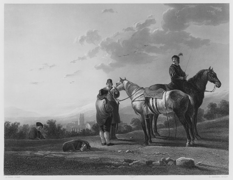 The Troopers, fra bildet i Royal Collection (gravering) av Aelbert (after) Cuyp
