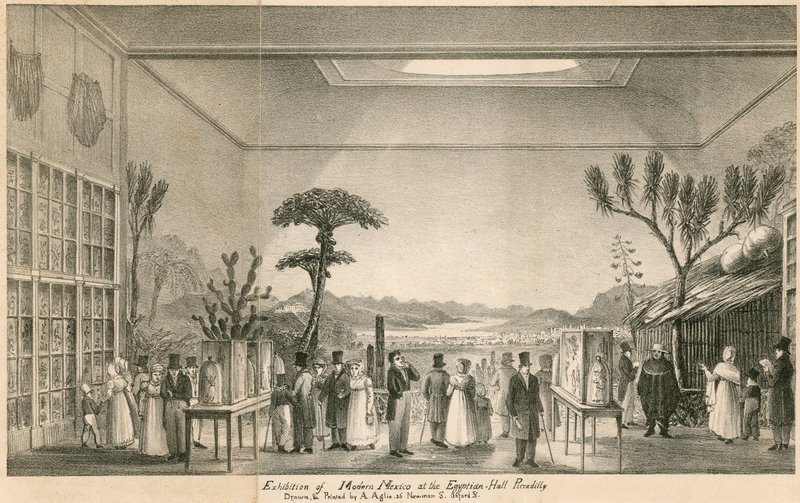 Utstilling av moderne Mexico i Egyptian Hall, Piccadilly, London av Agostino Aglio