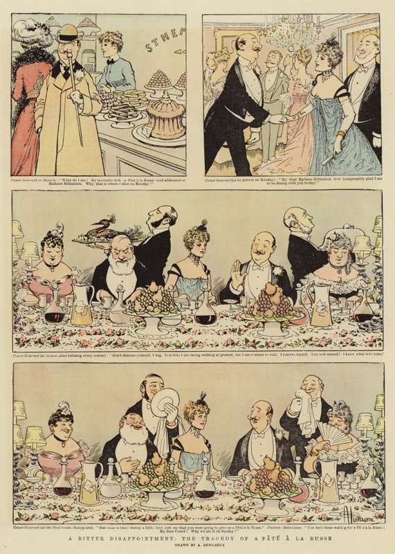 En bitter skuffelse, tragedien til en Pate a la Russe av Albert Guillaume