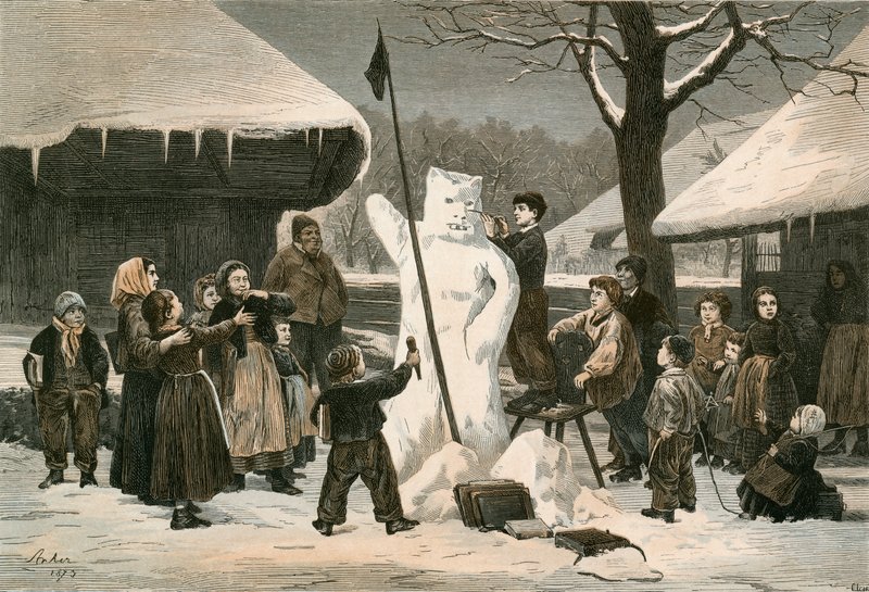 The Snow Bear-Skolegutt tidsfordriv nær Bern av Albert Anker
