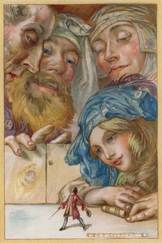 Jeg gikk rundt på bordet som jenta kommanderte (chromolitho) av Albert Edward Jackson