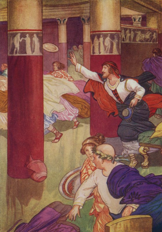 Shakespeare: Timon av Athen (litho-farge) av Albert Edward Jackson
