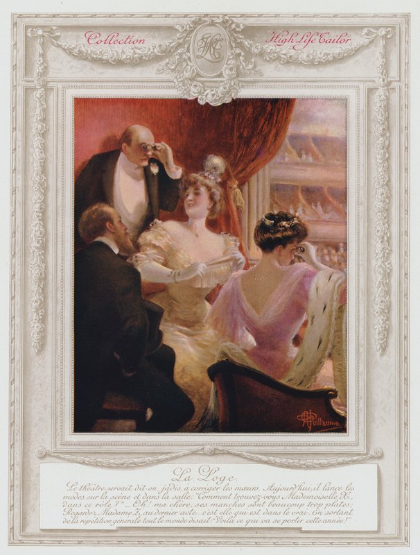 Belle Epoque Paris, Fasjonabel dame i boks på teatret av Albert Guillaume