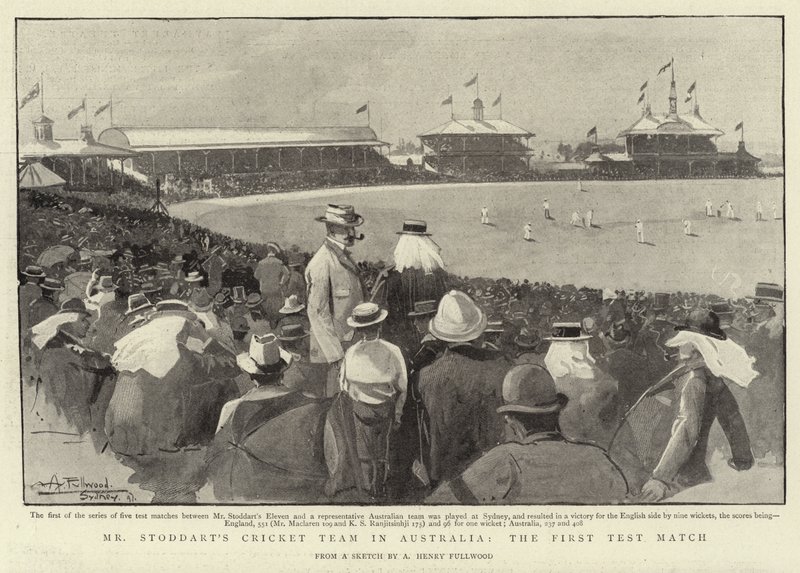 Mr Stoddarts Cricket Team i Australia, den første testkampen av Albert Henry Fullwood