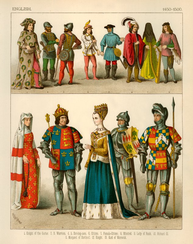 Engelsk kostyme 1450-1500 av Albert Kretschmer