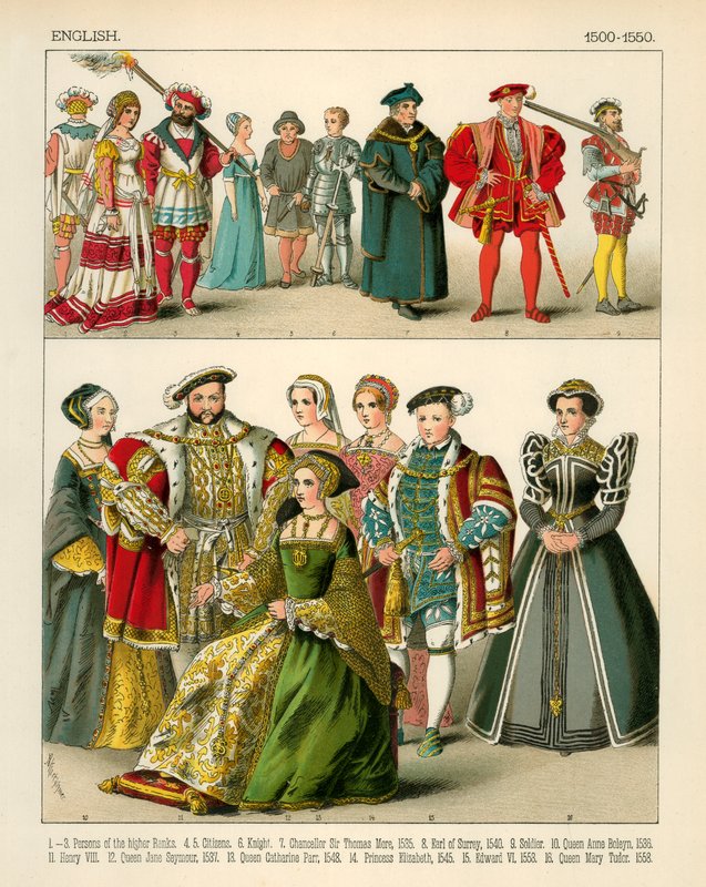 Engelsk kostyme 1500-1550 av Albert Kretschmer