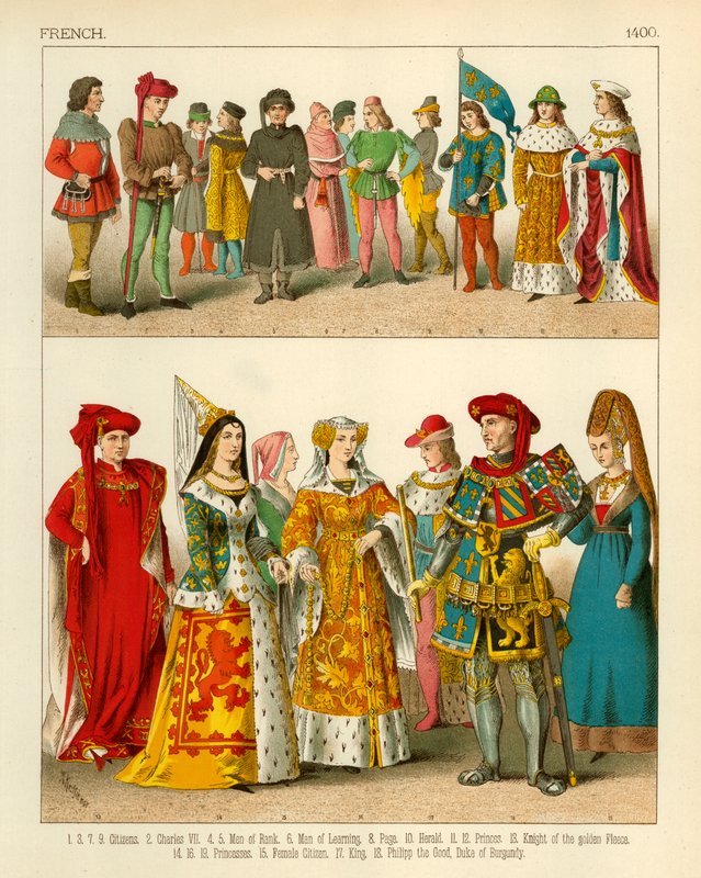 Fransk kostyme 1400 av Albert Kretschmer