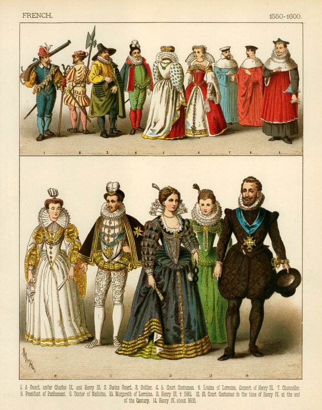 Fransk drakt 1550-1600 av Albert Kretschmer
