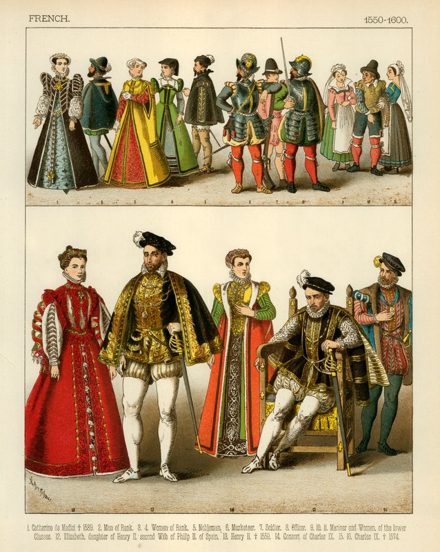Fransk drakt 1550-1600 av Albert Kretschmer