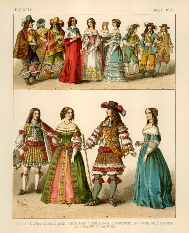 Franske kostymer 1600-1670 av Albert Kretschmer