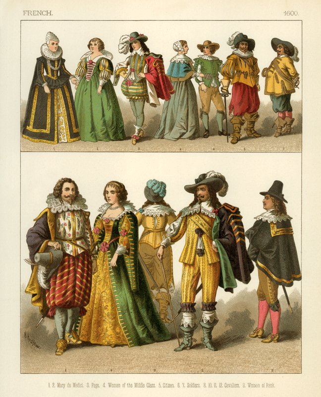 Franske kostymer 1600 av Albert Kretschmer