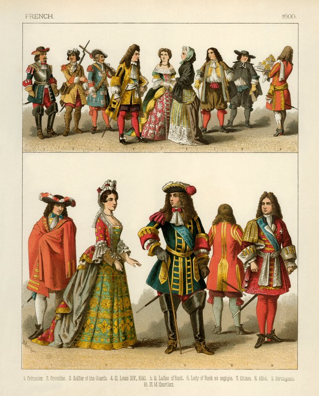 Franske kostymer 1600 av Albert Kretschmer