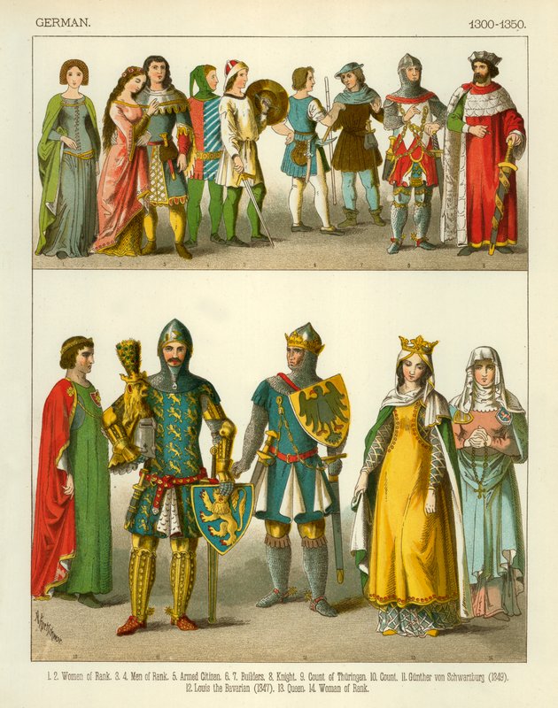 Tysk drakt 1300-1350 av Albert Kretschmer