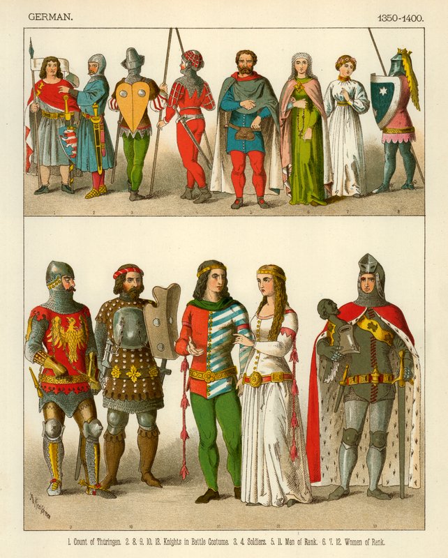 Tysk drakt 1350-1400 av Albert Kretschmer