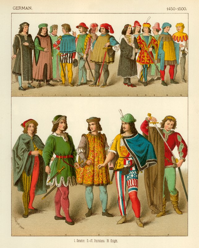 Tysk drakt 1450-1500 av Albert Kretschmer