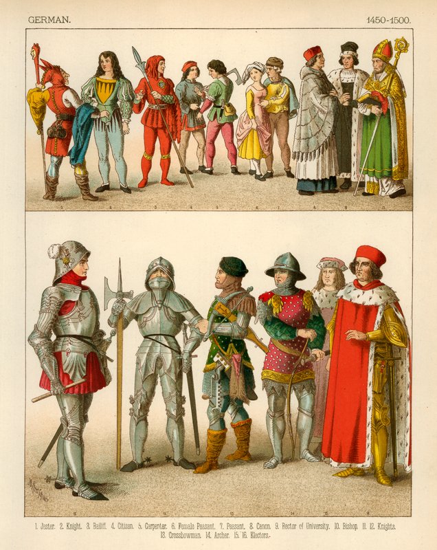 Tysk drakt 1450-1500 av Albert Kretschmer