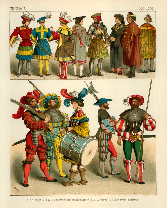Tysk drakt 1500-1550 av Albert Kretschmer