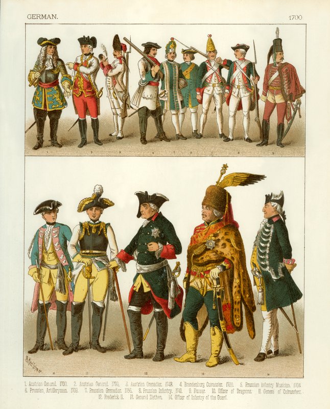 Tyske kostymer 1700 av Albert Kretschmer