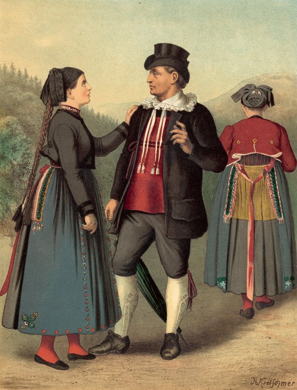 Tysk drakt, Baden Rickesbach av Albert Kretschmer