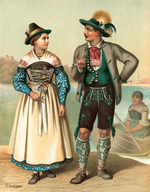 Tysk kostyme, Bayern, Schliersee av Albert Kretschmer