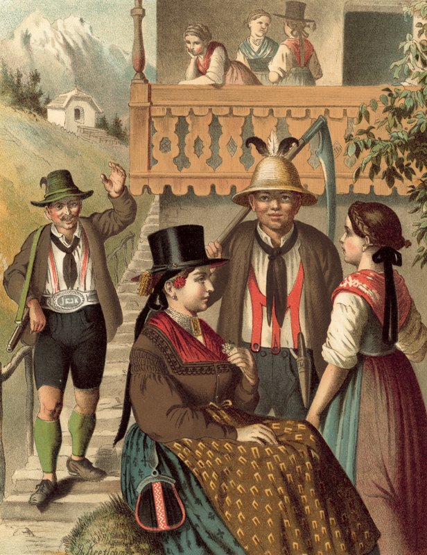 Tysk drakt, Østerrike, Pinzgau av Albert Kretschmer