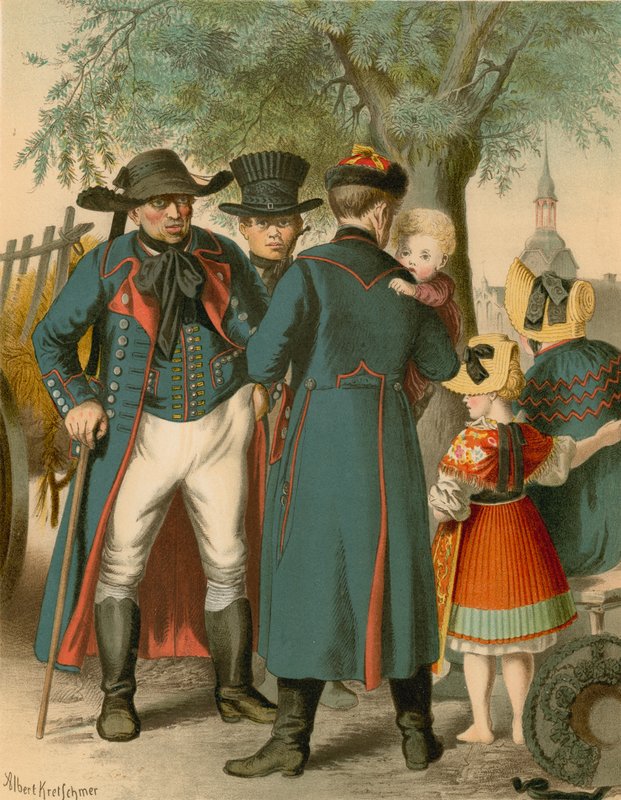 Tysk drakt, Pommern, Weitzacker av Albert Kretschmer
