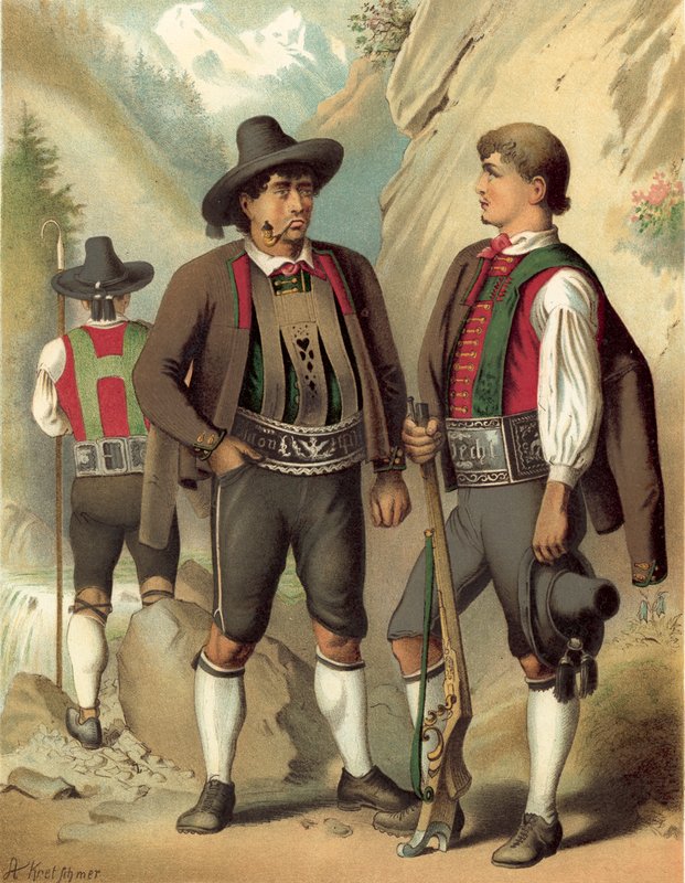 Tysk drakt, Tyrol, Passeyer av Albert Kretschmer