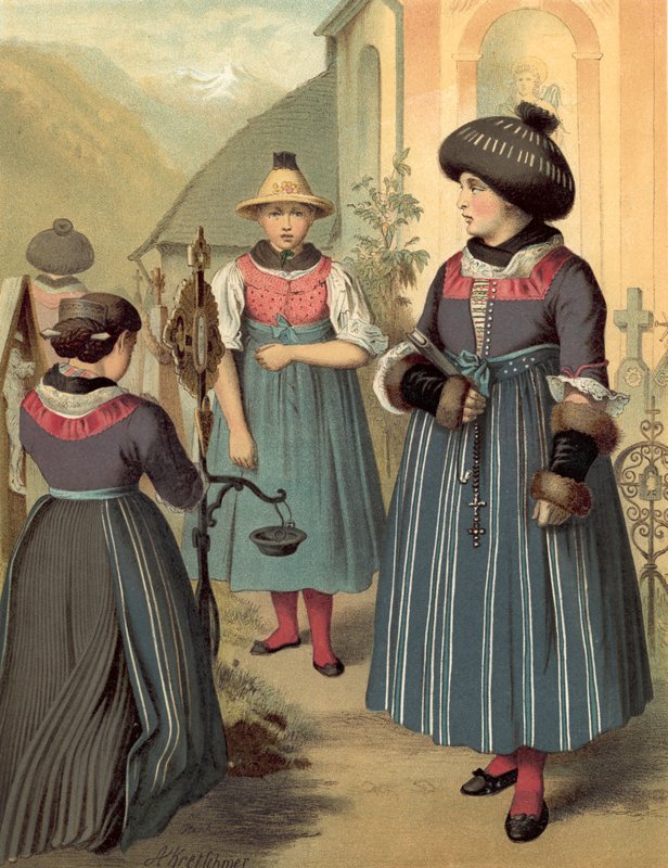 Tysk drakt, Tyrol, Passeyer av Albert Kretschmer