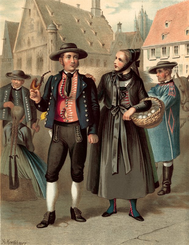 Tysk drakt, Wurtemberg Ulm av Albert Kretschmer