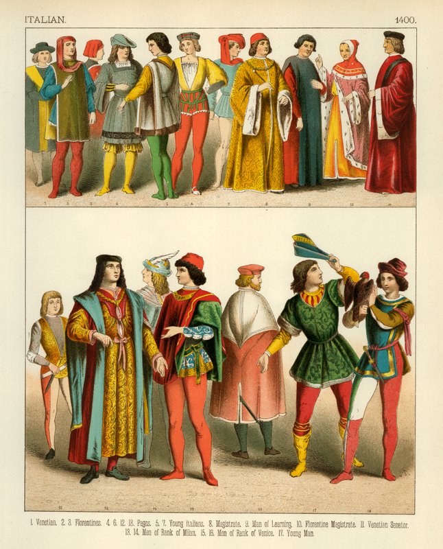Italiensk kostyme 1400 av Albert Kretschmer