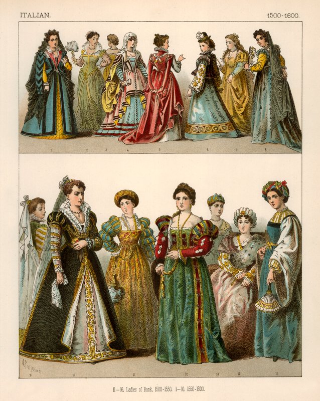 Italiensk kostyme 1500-1600 av Albert Kretschmer
