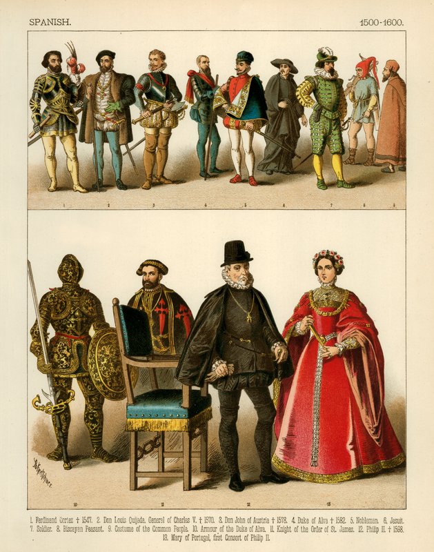 Spansk kostyme 1500-1600 av Albert Kretschmer