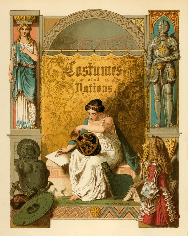 Tittelside for The Costumes of All Nations av Albert Kretschmer