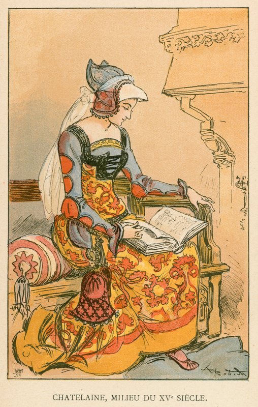Chatelaine, midten av 1400-tallet av Albert Robida