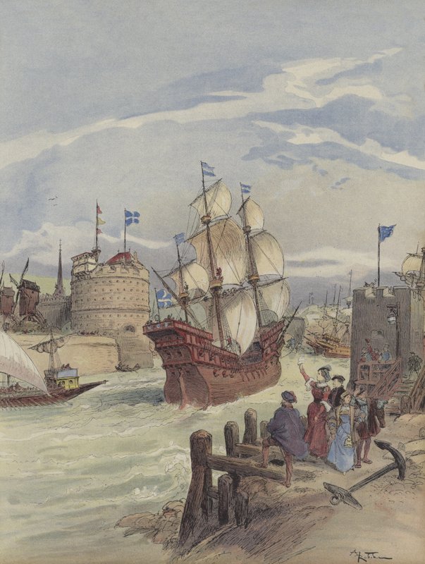 Kongens flåte i Le Havre, La Belle Francoise av Albert Robida
