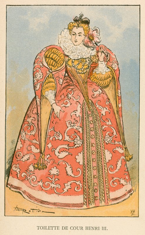 Henri III Court Toalett av Albert Robida