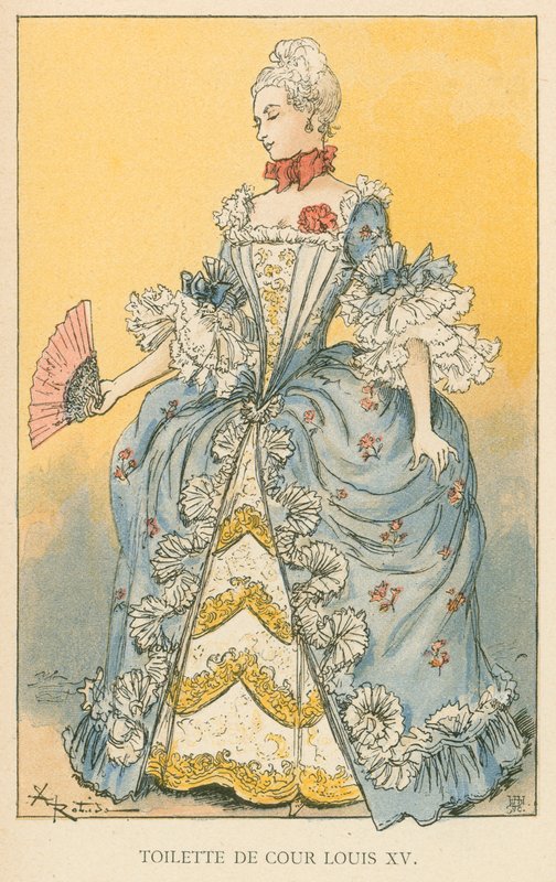Louis XV Court Toalett av Albert Robida